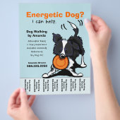Dog Walker Walker Personalized Tear Sheet Flyer (Hand)