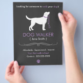 Dog Walker Walking Business Flyer Sjabloon (Hand)