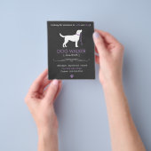 Dog Walker Walking Business Flyer Sjabloon small (Hand)