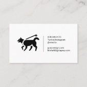 Dog Walking Logo Visitekaartjes (Achterkant)