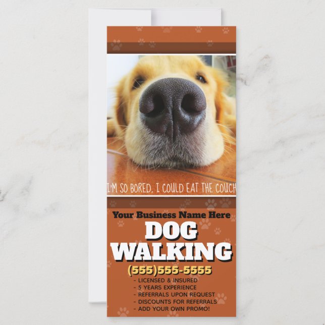 Dog Walking  Marketing Adverteren (Voorkant)