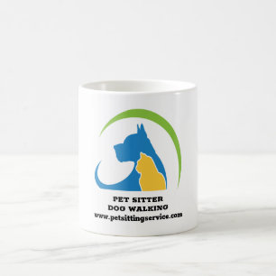 Dog Walking Pet Sitter Animal Service Logo Koffiemok