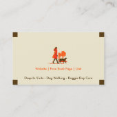 Dog Walking Pet Sitting Boarding Visitekaartje (Achterkant)