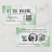 Dog Walking QR Code Foto Visitekaartje (Voorkant / Achterkant)