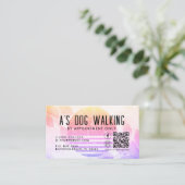 Dog Walking QR Code Foto Visitekaartje (Staand voorkant)