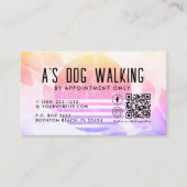 Dog Walking QR Code Foto Visitekaartje (Voorkant)