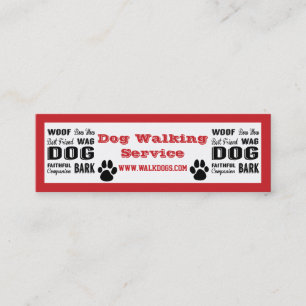 Dog Walking Service Mini Visitekaartje