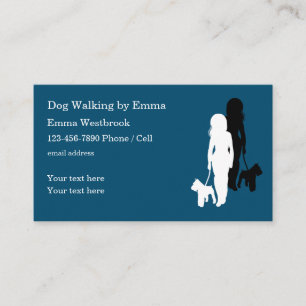 Dog Walking Service Simple Modern Visitekaartje