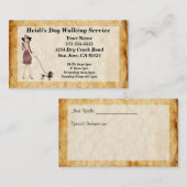 Dog Walking Service Visitekaartje (Voorkant / Achterkant)