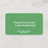 Dog Walking Services Visitekaartje (Achterkant)