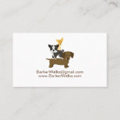 Dog Walking Training Groomer Visitekaartje (Achterkant)