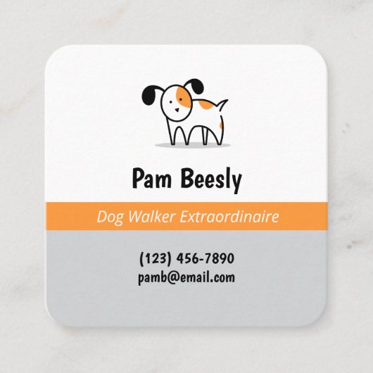 Dog Walking Visitekaartje (Voorkant)