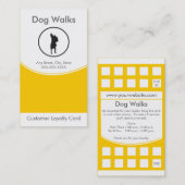 Dog Walking Visitekaartje Loyalty Card (Voorkant / Achterkant)