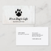 Dog Walking Walker Paw Visitekaartje (Voorkant / Achterkant)