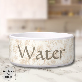 Dog Water Bowl - Ivory Botanical, Name  Voerbakje
