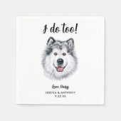 Dog Wedding Cocktail Napkins Servet (Voorkant)