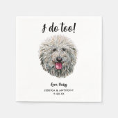 Dog Wedding Cocktail Napkins Servet (Voorkant)