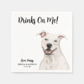 Dog Wedding Cocktail Napkins Servet (Voorkant)