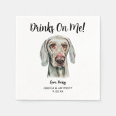Dog Wedding Cocktail Napkins Servet (Voorkant)