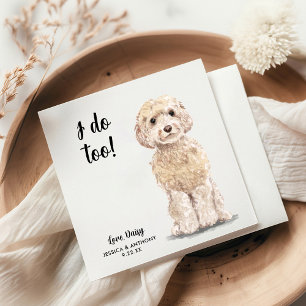 Dog Wedding Cocktail Napkins Servet