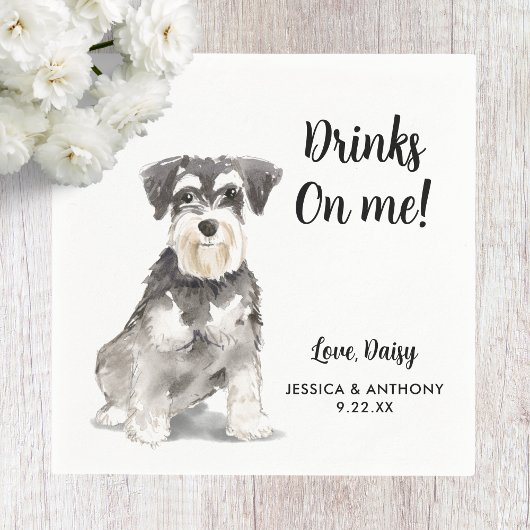 Dog Wedding Cocktail Napkins Servet