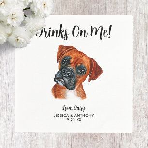 Dog Wedding Cocktail Napkins Servet