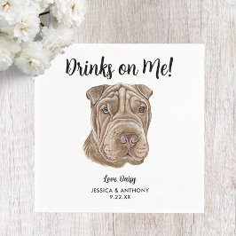 Dog Wedding Cocktail Napkins Servet