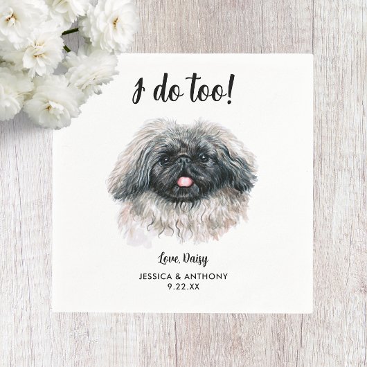 Dog Wedding Cocktail Napkins Servet