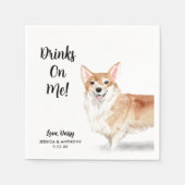 Dog Wedding Cocktail Napkins Servet (Voorkant)