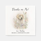 Dog Wedding Cocktail Servet (Voorkant)