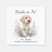 Dog Wedding Cocktail Servet (Voorkant)