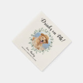 Dog Wedding Custom Cocktail Servet (Hoek)