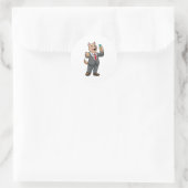 Dog Wedding Groom Wedding ring Ronde Sticker (Tas)