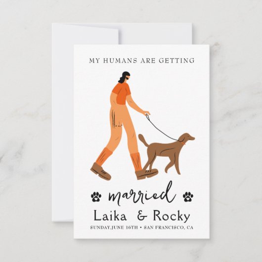 Dog Wedding Invitation (Devant)