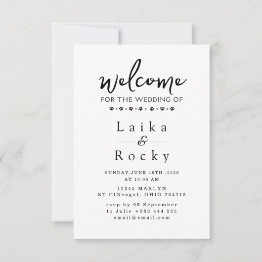 Dog Wedding Invitation (Dos)