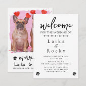 Dog Wedding Invitation (Devant / Derrière)