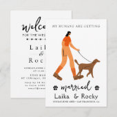 Dog Wedding Invitation Save The Date (Voorkant / Achterkant)