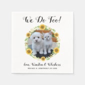 Dog Wedding Personalized Cocktail Bar Servet (Voorkant)