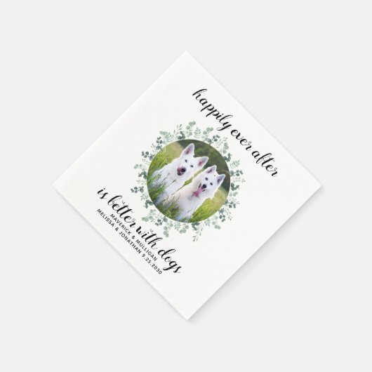 Dog Wedding Persoonlijk Servet (Hoek)