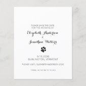 Dog Wedding Photo Collage Save the Date Invitation (Achterkant)