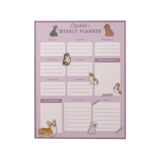 Dog Weekblad Planner Notitieblok (Gedraaid)