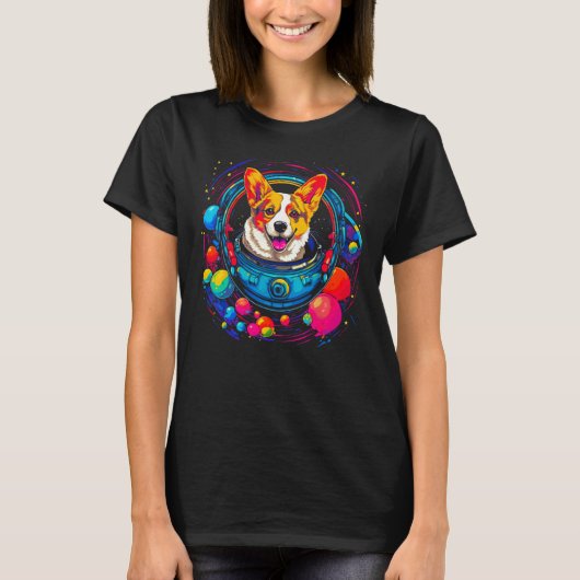 Dog Welsh Corgi Astronaut T-shirt (Voorkant)