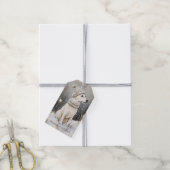 Dog Winter Snow Christmas Cadeaulabel (Met Touw)