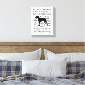 Dog Wisdom Inspirerend Pet House Rules Canvas Afdruk (Insitu (Slaapkamer))