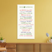 Dog Wisdom Quote Canvas Afdruk (Insitu (Woonkamer))