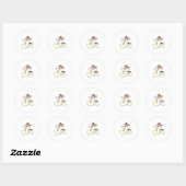 Dog with Bone Ronde Sticker (Vel)