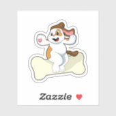 Dog with Bone Sticker (Vel)