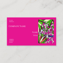 Dog with Pink Dots Company Business Cards Visitekaartje