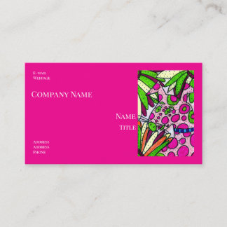 Dog with Pink Dots Company Business Cards Visitekaartje