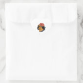 Dog with red cap hart sticker (Tas)